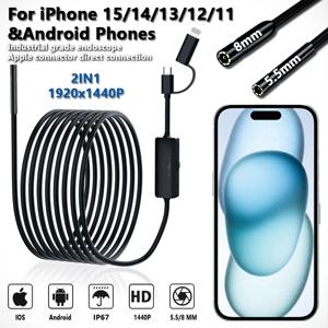 안드로이드 아이폰 및 IOS 스마트 폰용 5.5/8mm 내시경 자동차 파이프 자동차 내시경 하수구 검사 도구 내시경 카메라 장치