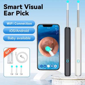 무선 스마트 비주얼 귀 청소기 1080P 귀 스틱 검 이경 NE3 귀 왁스 제거 도구 iOS 안드로이드 용 Earpick 카메라 귀 내시경