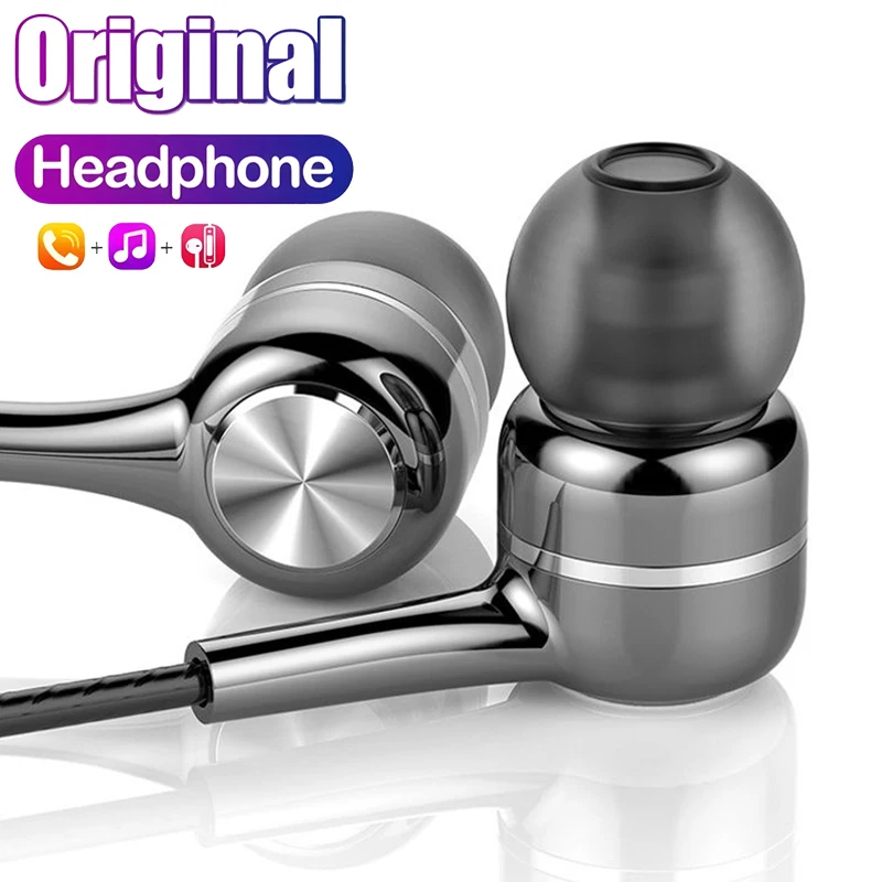 3.5mm 유선 이어폰 이어폰 헤드셋 HIFI 중저음 이어 버드 모니터 스포츠 헤드셋 마이크가있는 스테레오 음악 게임용 헤드폰