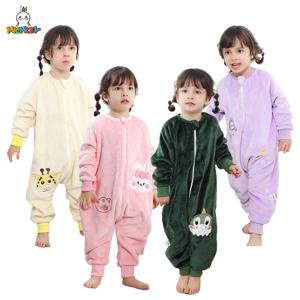 MICHLEY 귀여운 플란넬 어린이 아기 침낭 자루 Sleepsack 겨울 따뜻한 잠옷 잠옷 잠옷 소녀 소년 어린이 1-6T