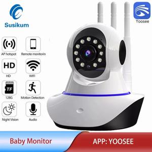 Woosee WIFI IP 카메라 스마트 홈 양방향 오디오 팬 틸트 1080P 무선 보안 CCTV 카메라 지원 RJ45 포트