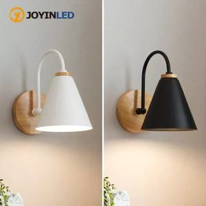 북유럽 벽 Sconce 전등 침실 머리맡 거실 조명 Luminaire 램프 실내 나무 장식 복고풍