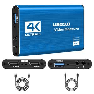 4K 비디오 캡처 카드 1080P USB3.0 OBS 레코더 4K60 변환기 30hz 마이크 라이브 캡처 레코더 지원