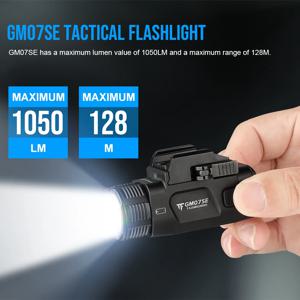 Trustfire GM07-SE 전술 LED 손전등 1050루멘 퀵 릴리스 2모드 USB 16340 IP65 일반 사용 토치 라이트