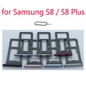삼성 S8 G950 G950F S8 Plus G955 G955F 새 전화 하우징 단일 듀얼 SIM 카드 마이크로 SD 카드 트레이