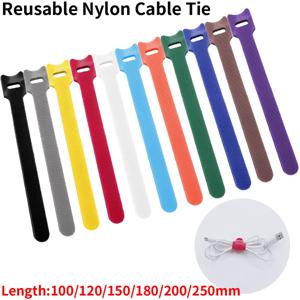 30pcs/100pcs 분리 가능한 케이블 타이 플라스틱 나일론 후크 루프 랩 지퍼 번들 패스너 스트랩 분리형 T 형 와이어 주최자