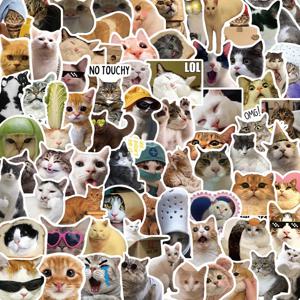 10/50/100pcs 재미 있은 귀여운 고양이 MEME 동물 스티커 Kawaii 데칼 Scrapbooking 노트북 수하물 노트북 스케이트 보드 스티커 장난감