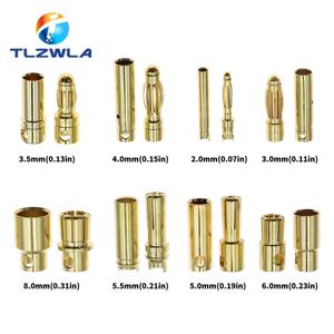 2mm 3mm 3.5mm 4mm 5mm 5.5mm 6mm 8mm RC 배터리 금도금 총알 바나나 플러그 고품질 남성 여성 총알 바나나 커넥터