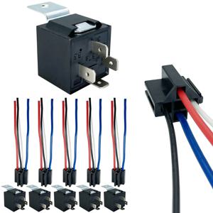 트럭 자동차 밴 오토바이 보트 릴레이 4 핀 12V DC에 대 한 연동 소켓 헤비 듀티와 1pcs 40Amp 자동차 릴레이