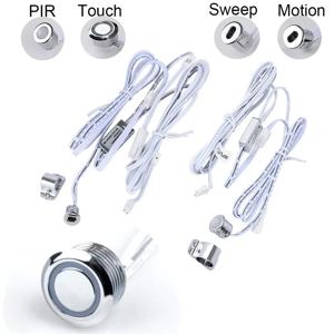 도어 제어 마스킹 유형 센서 미니 터치 센서 LED 램프 감지 스위치 DC 12-24V 5A 캐비닛 DuPont 커넥터 케이블