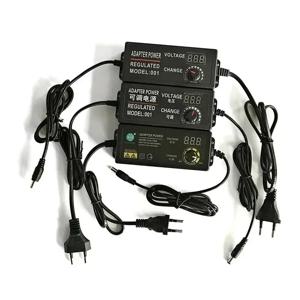 LED 스크린 디스플레이 조정 가능한 어댑터, AC 220V 110V to DC 소스, DC 잭 엘보 커넥터, 3V-12V-5A, 3V-24V-2A, 3A, 9V-24V-3A, 10PCs