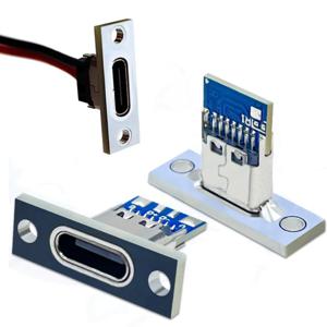 USB 충전 데이터 포트 C 타입 방수 충전 포트, 솔더 조인트 암 커넥터 잭