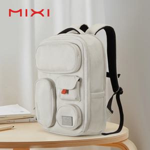 Mixi-야외 방수 백팩 남녀 공용, 여행 가방, 18 인치, 화이트 블랙 블루