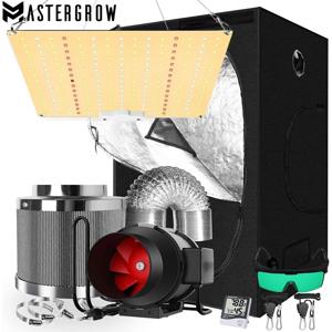 실내 수경 재배 세트 Growbox 텐트 전체 키트 4000W LED 성장 조명 + 4