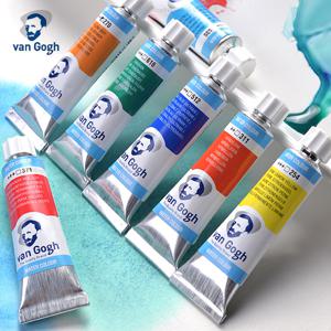 반 고흐 오리지널 수채화 물감 튜브 10ML 대학 등급 Lightfast 및 비 페이딩 전문 미술 학생 그림 용품