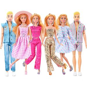 30cm 남성/여성 인형 풀 세트 1/6 Bjd Ken 인형 옷 소녀 드레스 장난감 선물