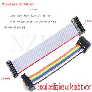 JTAG 케이블 ISP 다운로드 케이블, 그레이 컬러 플랫 벨트, LED 스크린 IDC FC-2.54mm 간격, 6 핀, 8 핀, 10 핀, 14 핀, 16 핀, 20 핀, 24 핀, 40 핀, 50/64 핀