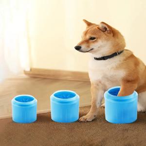 반려동물 발 클리너, 부드러운 실리콘 발 청소 브러시, 휴대용 반려견 수건, 발 와셔 청소 버킷, 청소 브러시 용품