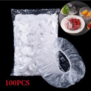 100/50/20pcs 일회용 식품 커버 식품 학년 과일 야채 보관 가방 탄성 비닐 봉투 그릇 컵 주방 신선한 유지 가방