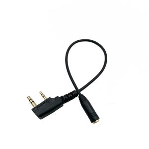 워키 토키 헤드셋 어댑터 케이블 이어폰 어댑터 Baofeng BF-888S UV-5R Quanshneng UV-K5 K6 KENWOOD WLN C1 용 2 핀 ~ 3.5mm
