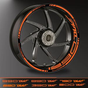 비닐 반사 오토바이 17 인치 휠 스티커 허브 데칼 림 스트라이프 테이프 KTM Duke 390 690 790 890 990 1290 Super Duke
