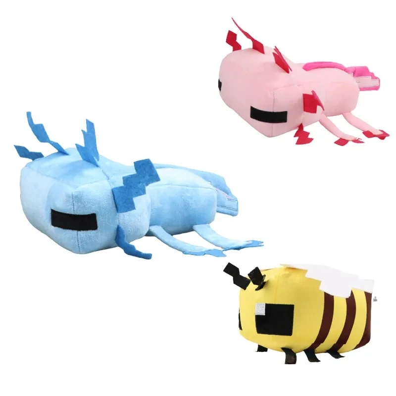 30cm 블루 Axolotl 플러시 장난감 Kawaii Axolotl 박제 동물 인형 소프트 게임 Peluche 어린이를위한 생일 선물 어린이 크리스마스 선물