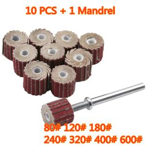 Dremel 액세서리 용 10PC 사포 샌딩 플랩 연마 휠 샌딩 디스크 로타리 공구 용 셔터 연마 휠