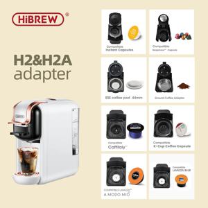 HiBREW 커피 머신 캡슐 어댑터 시스템 부품, 네스프레소, 돌체 구스토, 그라운드 커피, ESE 포드, 카페탈리용, H2A 및 H2B