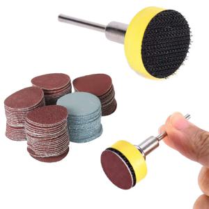 100pcs 1 인치 (25mm) 샌딩 디스크 패드 100-3000 Dremel 로타리 도구 용 그릿 연마 패드 키트 샌드페이퍼 액세서리 AA