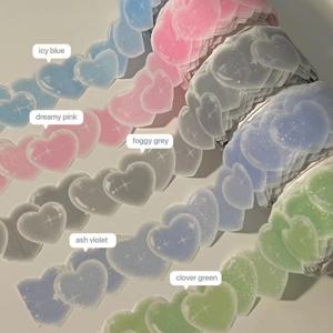MINKYS New Kawaii 스파클링 러브 하트 특수 모양의 조경 Washi 테이프 저널 DIY Decotative 마스킹 테이프 편지지