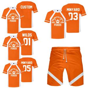New The Foxhole Court Palmetto State Foxes 라크로스 저지 코스프레 WILDS MINYARD 3D 티셔츠 남성/여성 그래픽 티셔츠 streetwear