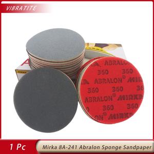 Mirka Abralon 6 인치 스폰지 샌딩 디스크 8A-241 폼 후크 및 루프 라운드 샌드페이퍼 180-4000 연삭 용 그릿 탄성 연마