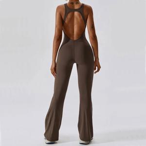 솔리드 요가 점프 슈트 원피스 복장 피트니스 바디 슈트 운동복 여성용 Sportwear 여성 엉덩이 리프팅 세트 Activewear