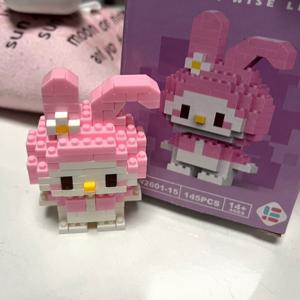 디즈니 108 스타일 스티치 LinaBell 헬로 키티 빌딩 블록 공주 만화 Figrues 벽돌 어린이 조립 장난감 모델 선물