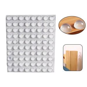 100pcs 8mm x 2mm 투명 실리콘 과립 도어 핸들 스티커 투명 안티 범프 실리콘 쿠션 안티 슬립 매트