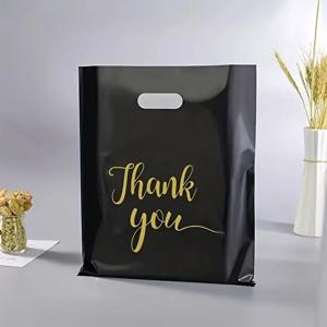20pcs 여분의 두꺼운 재사용 가능한 플라스틱 가방 완벽한 선물 소매 쇼핑 파티 가방 튼튼하고 오래 지속되는 사용