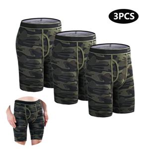 남자 Underware 코 튼 위장 남자 팬티 반바지 가족 섹시 한 남성 속옷 스포츠에 대 한 3pcs 전면 오프닝 인쇄 복서