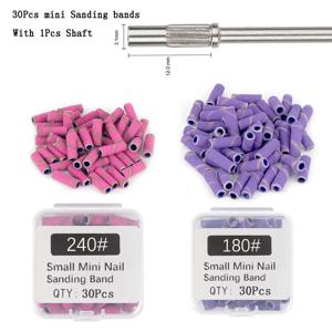 30Pcs 3.1MM 미니 네일 샌딩 밴드 샤프트 3/32 