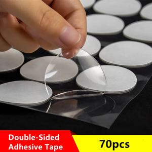 140pcs-70Pcs DIY 공예 포스터 고정을위한 나노 양면 접착 테이프 라운드 Traceless 이동식 발수 접착 테이프