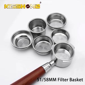 커피 필터 컵 51mm Breville Delonghi 필터 용 비 가압 필터 바구니 Krups 커피 제품 주방 액세서리