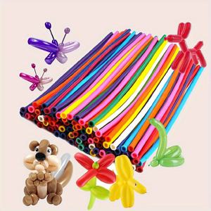 100pcs 풍선 긴 스트립 나선형 스타일 컬러 라텍스 수집 파티 생일 웨딩 장식 풍선 디자인 팽창기