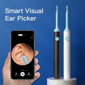 무선 시각 귀 청소기 카메라 검 이경 WiFi 빛나는 Earpick 귀 왁스 제거 도구 카메라 귀 내시경 귀 왁스 리무버