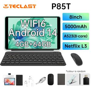 새로운 Teclast P85T 2025 태블릿 A523 8코어 1.8GHz/ 10GB(4GB+6GB) RAM/64GB ROM/8인치 800×1280iPS/WIFI5G/4G/5000mAh/Type-C