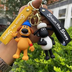 귀여운 Llaveros 여성 애니메이션 양 키 체인 가방 매력 인형 열쇠 고리 강아지 Bitzer Chaveiro 열쇠 고리 Porte Clés 친구 도매
