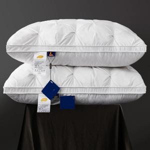 95% 거위 아래로 베개 흰색 면 PillowCover 직사각형 침실 수면 5 성급 호텔 베개 잠자는 낮은 중간 높은 베개