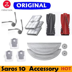 기존 roborock Saros 10 액세서리 s9 maxv 울트라 걸레 천 메인/사이드 브러시 Hepa 필터, 먼지 봉투 진공 청소기 예비 부품