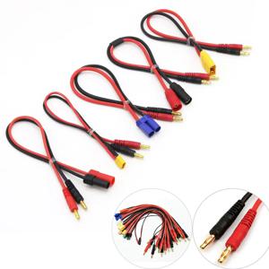 Imax B6 충전 라인 4.0mm 바나나 플러그-T 플러그 EC3 EC5 XT30 XT60 XT90 MPX TRX AS150, Rc Lipo Batte 용 실리콘 케이블 30CM 포함