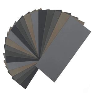 20pc 사포 세트 1000/2000/3000/5000/7000 그릿 샌딩 종이 물/건식 연마 사포 목재 금속 연마 자동차