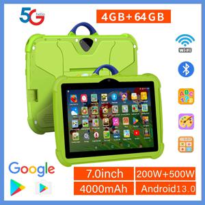 새로운 Google 키즈 태블릿 7 인치 5G WiFi 태블릿 Pc 쿼드 코어 4GB RAM 64GB ROM 어린이를위한 저렴한 선물 교육 학습 4000mAh
