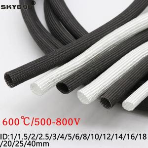 고온 화학 유리 섬유 슬리브, 브레이드 유리 섬유 슬리브, 1mm ~ 40 mm 600, 1 5M ID